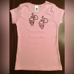 American Apparel - Girls Pink Cat T Shirt. 
New, without tags